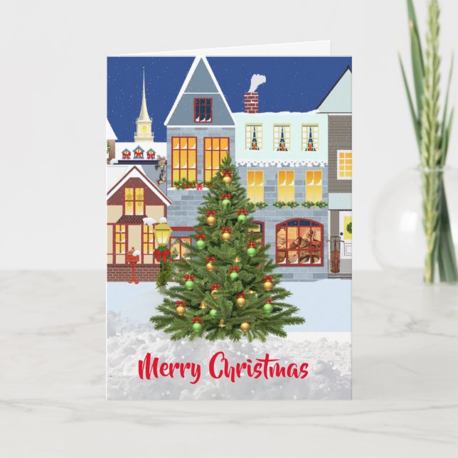Carte de voeux de Noël Arbre (Devant)