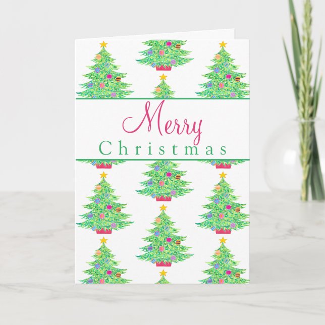 Carte de voeux de Noël Arbre (Devant)