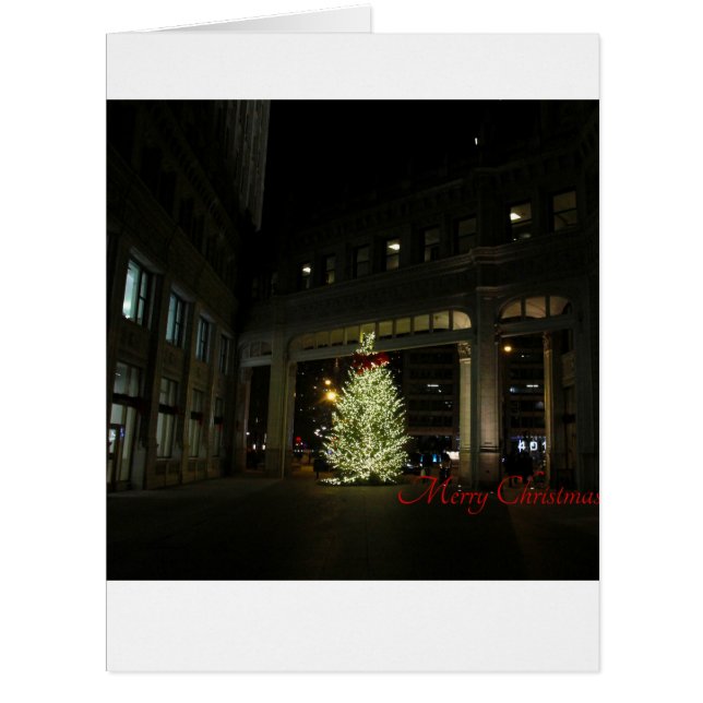 Carte de voeux de Noël Arbre (Devant)