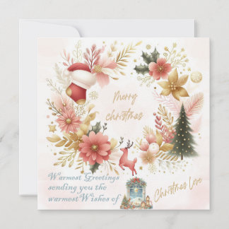 Carte de vœux de Noël avec amour et meilleurs vœux