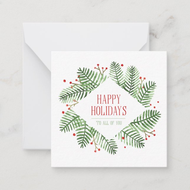 Carte de voeux de Noël avec cadre de vacances d'hi (Devant)