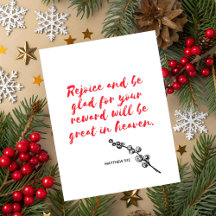 Carte de vœux de Noël avec Matthieu 5:1 Écriture