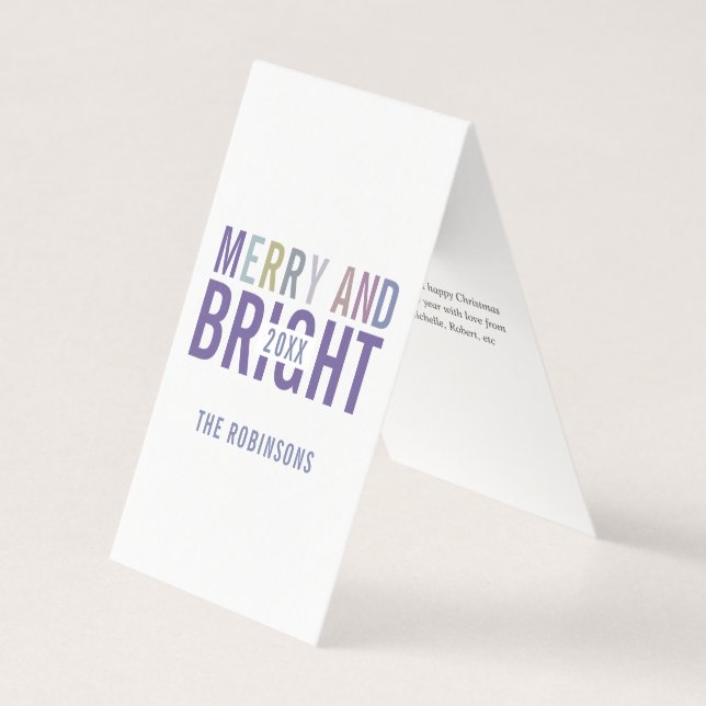 Carte de vœux de Noël avec palette violet ultra Ph (Front)