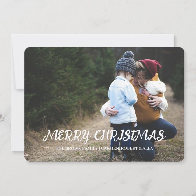 Carte de vœux de Noël avec photo (Devant)