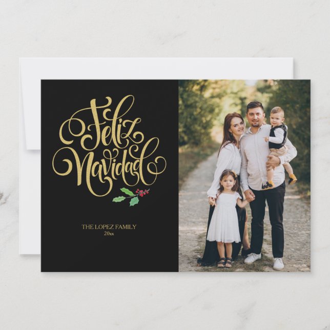 Carte de vœux de Noël avec photo Joyeux Noël (Devant)