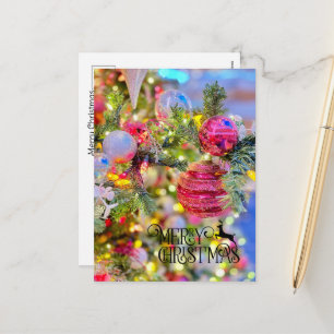 Carte de vœux de Noël avec un arbre de Noël élégam