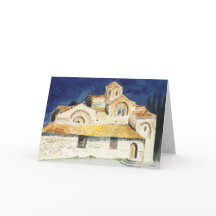 Carte de voeux de Noël avec une image d'église