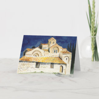 Carte de voeux de Noël avec une image d'église