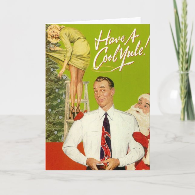 Carte de voeux de Noël "ayez Noël frais" (Devant)