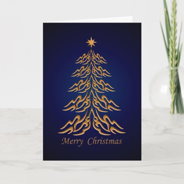 Carte de voeux de Noël Bell bleu (Devant)