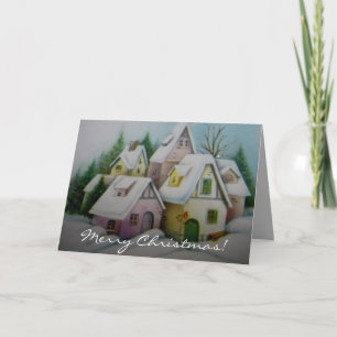 Carte de voeux de Noël blanc