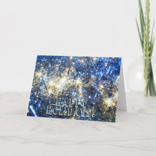 Carte de voeux de Noël bleue