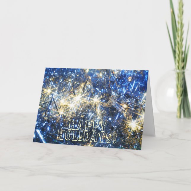 Carte de voeux de Noël bleue (Devant)