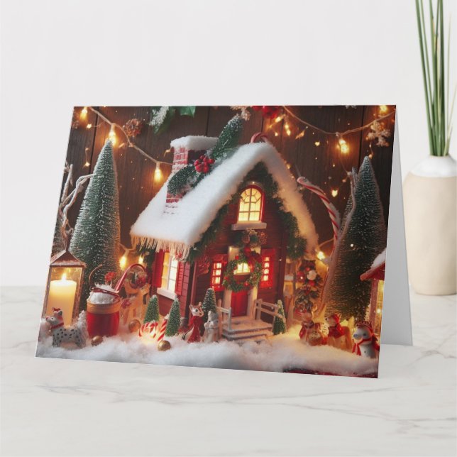 Carte de voeux de Noël Cabine (Devant)