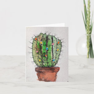 Carte de voeux de Noël Cactus