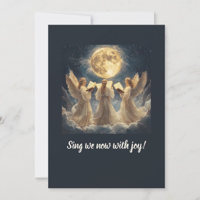 Carte de vœux de Noël Chorale des trois anges (Devant)