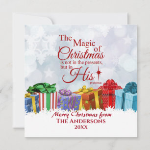 Carte de voeux de Noël Christian Custom Élégante