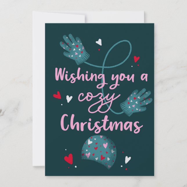Carte de voeux de Noël cosy (Devant)