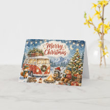 Carte de vœux de Noël Cosy Fun