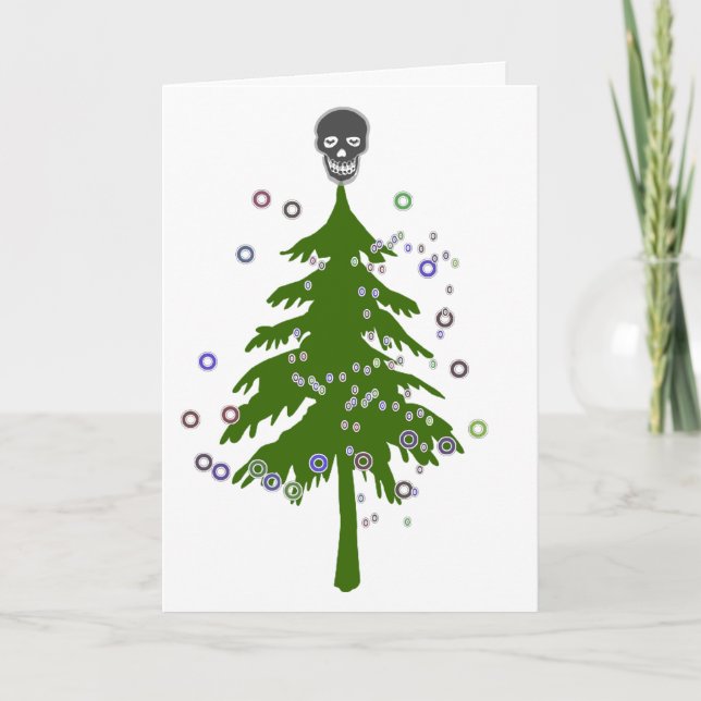 Carte de voeux de Noël crâne gothique (Devant)