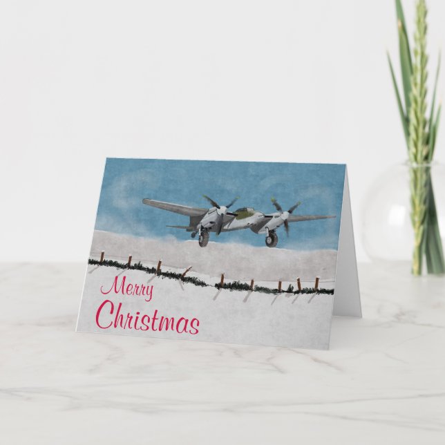 Carte de voeux de Noël d'aéronef (Devant)