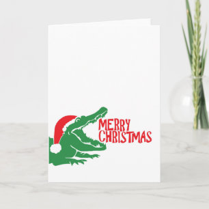 Carte de voeux de Noël d'alligator
