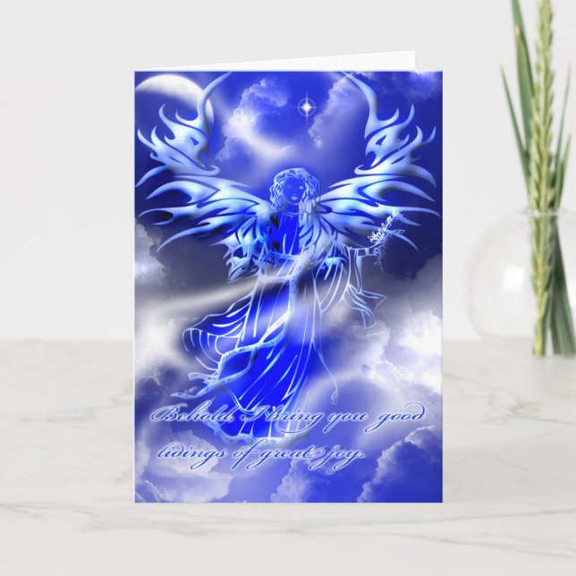 Carte de voeux de Noël d'ange (Devant)