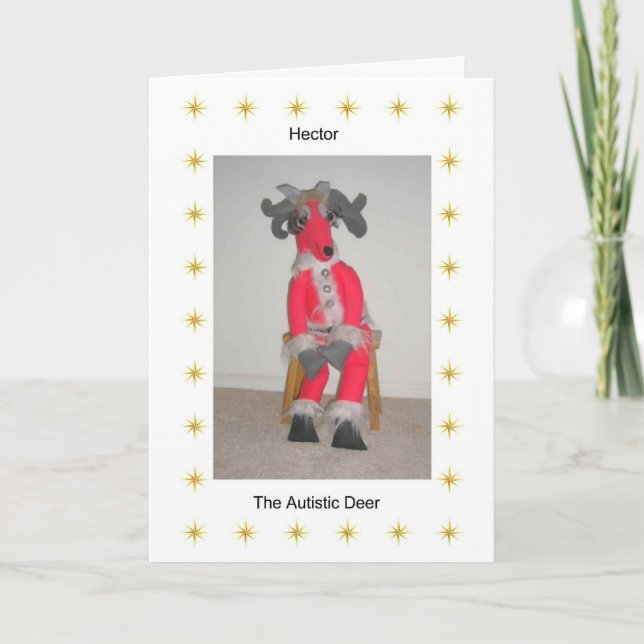 Carte de voeux de Noël d'autisme (Devant)