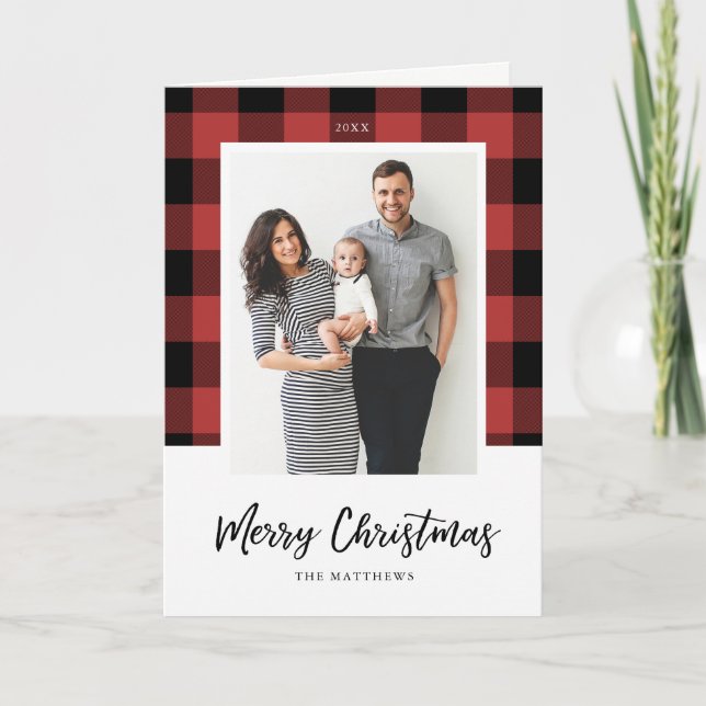 Carte de voeux de Noël de Buffalo Check (Devant)
