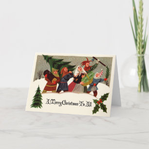 Carte de voeux de Noël de conception victorienne