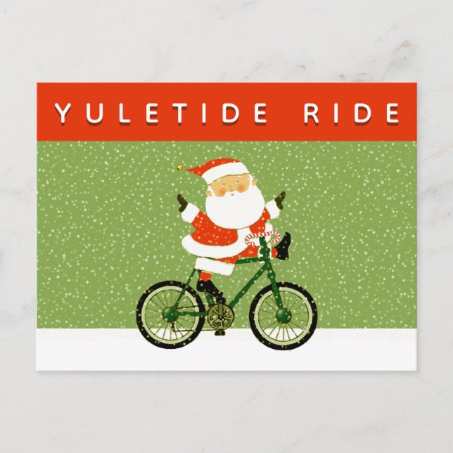 Carte de vœux de Noël de cyclisme (Devant)