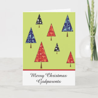 Carte de voeux de Noël de Godparents