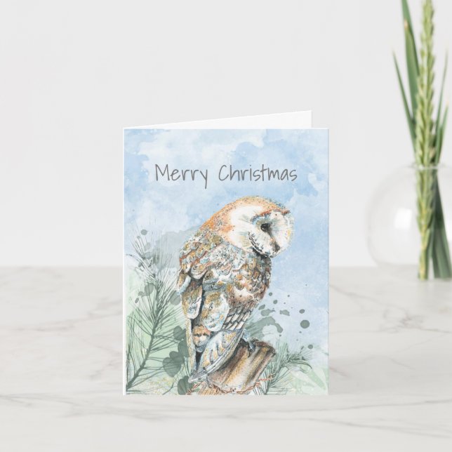 Carte de voeux de Noël de la Chouette (Devant)