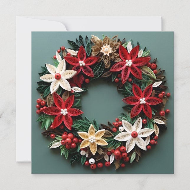 Carte de voeux de Noël de la couronne (Devant)