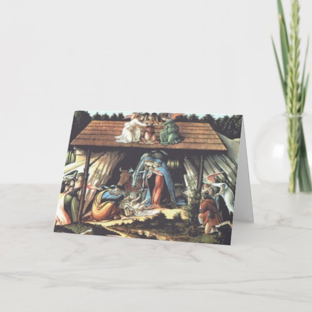 Carte de voeux de Noël de la Nativité Mystique (Devant)