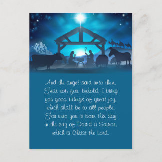 Carte de voeux de Noël de la Nativité religieuse b