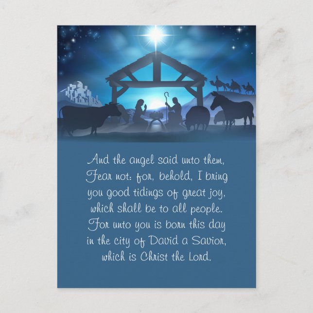 Carte de voeux de Noël de la Nativité religieuse b (Devant)