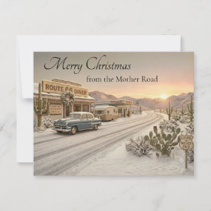 Carte de vœux de Noël de la route mère du désert