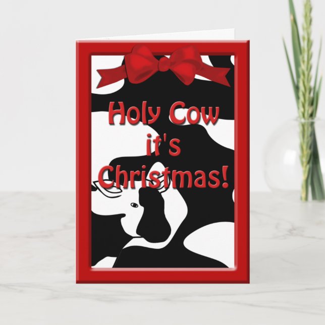 Carte de voeux de Noël de la Vache Sainte (Devant)