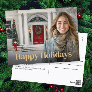 Carte de vœux de Noël de l'agent immobilier pour u