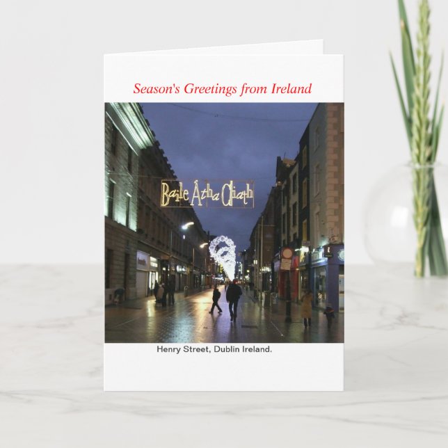 Carte de voeux de Noël de l'Irlande (Devant)