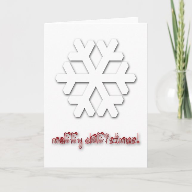 Carte de voeux de Noël de luxe très classique ! (Devant)
