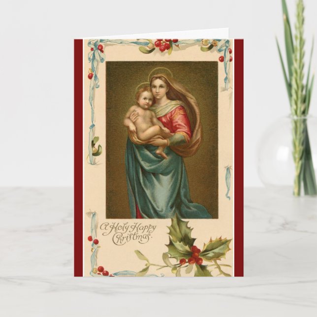 Carte de vœux de Noël de Marie et Jésus (Devant)