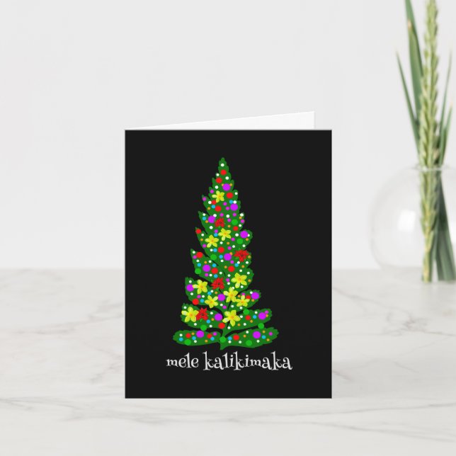 Carte de voeux de Noël de Mele Kalikimaka Hawaiian (Devant)