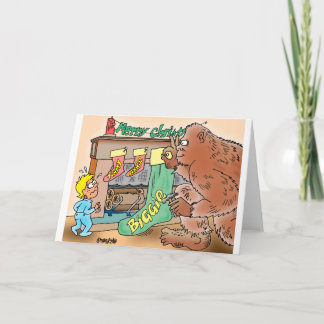 Carte de voeux de Noël de Noël de Bigfoot