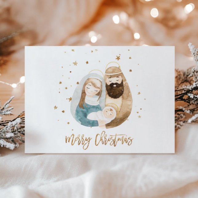 Carte de voeux de Noël de Noël - Sainte Famille (Créateur téléchargé)