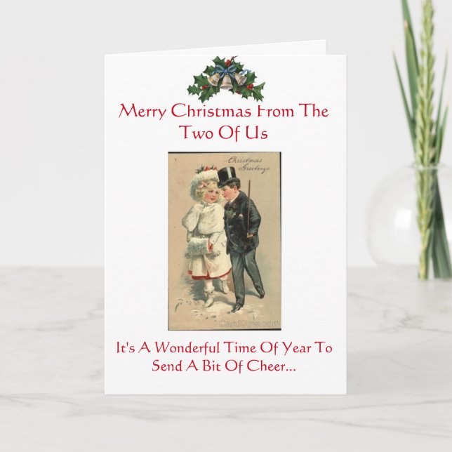 Carte de voeux de Noël de nous deux (Devant)