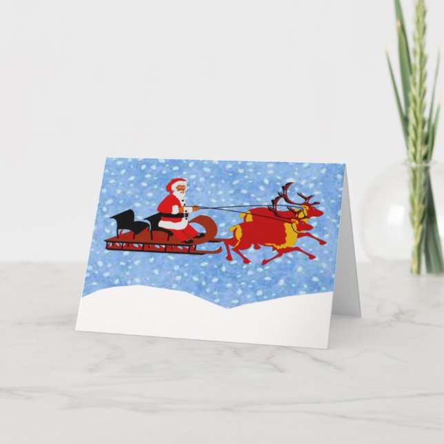 Carte de voeux de Noël de père Noël (Devant)