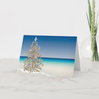 Carte de voeux de Noël de plage
