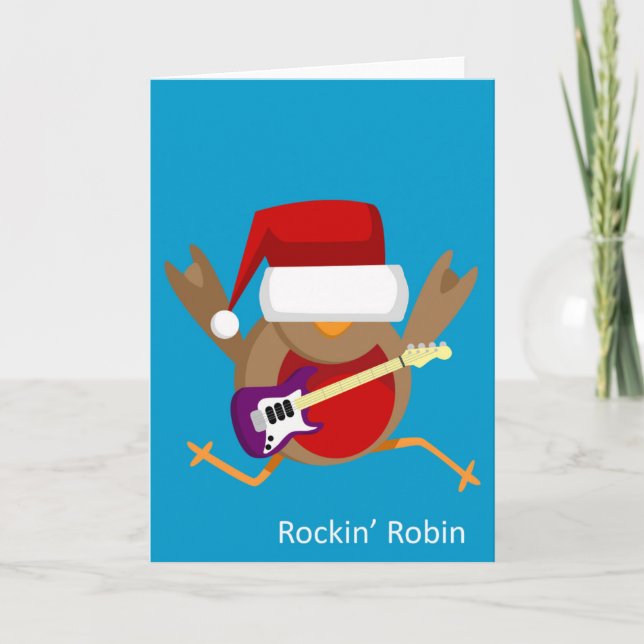 Carte de voeux de Noël de "Rockin" Robin (Devant)
